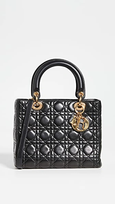 Pre-owned Dior Small  Lady  Bag (previously Owned) In Black