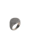 NOVE25 NOVE25 DOTTED ROUND SIGNET PINKY RING WOMAN RING SILVER SIZE 4.25 925/1000 SILVER,50217424OW 10