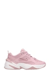 Nike M2k Tekno Leather And Mesh Sneakers In Rose-pink