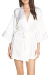 In Bloom By Jonquil The Bride Satin Wrap In Off-white