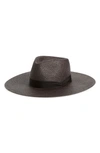 Rag & Bone Grosgrain-trimmed Straw Panama Hat In Black