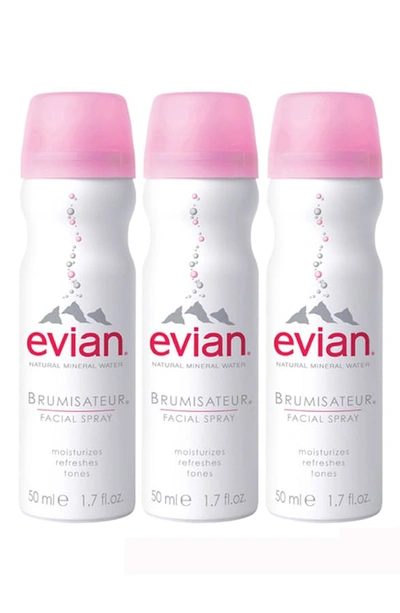 Evian Brumisateur® Natural Mineral Water Facial Spray Travel Trio 3 X 1.7 oz/ 50.28 ml