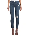 FRAME LE HIGH SKINNY STRETCH ANKLE JEANS,PROD210640100