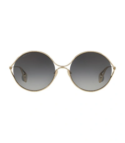 Gucci Round Sunglasses In Grey Grad