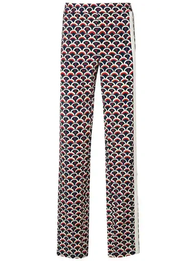 Valentino Scale Print Trousers In Blue