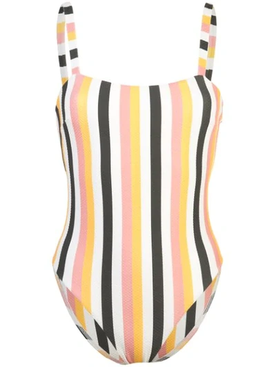 Asceno Striped Swimsuit - 黄色 In Multi Stripe