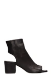STRATEGIA BLACK LEATHER ANKLE BOOTS,10821477