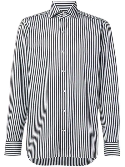 Tom Ford Men's Classic-collar Striped Dress Shirt In White