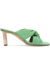 JACQUEMUS BELLAGIO TWISTED SUEDE MULES