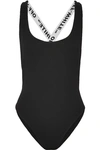 OFF-WHITE RIBBED SWIMSUIT