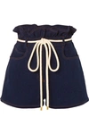 VALENTINO BELTED COTTON SHORTS