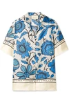 GUCCI Floral-print silk-twill shirt