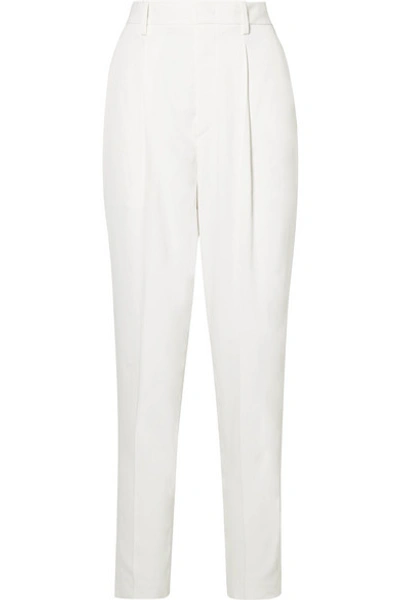 Isabel Marant Poyd High-rise Tailored Trousers In White