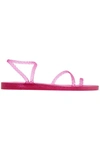 Ancient Greek Sandals Eleftheria Braided Glittered Rubber Sandals In Fuchsia