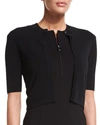 Akris Punto Elements Wool Cropped Cardigan In Black