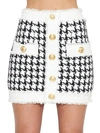 BALMAIN BALMAIN HOUNDSTOOTH MINI SKIRT