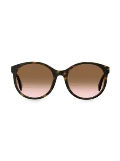 Fendi Women's 56mm Round Sunglasses In Tortoise