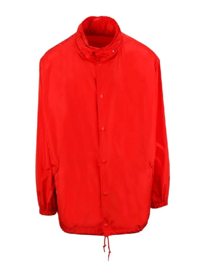 Balenciaga Red Windbreaker With Logo