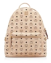 Mcm Medium Stark Coated Canvas Backpack - Beige