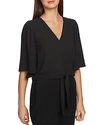 1.state Tie Front V-neck Top In Rich Black