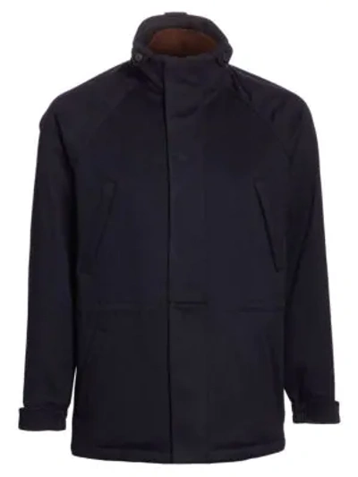 Loro Piana Icer Jacket Cashmere Storm System Navy In Blue Navy
