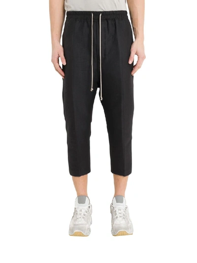 Rick Owens Astaires Cropped Trousers In Black