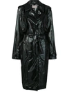 CHRISTOPHER KANE IRIDESCENT OIL TRENCH COAT