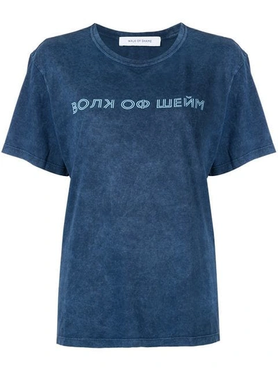 Walk Of Shame Logo Print T-shirt In Blue