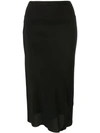 RICK OWENS HIGH WAISTED PENCIL SKIRT