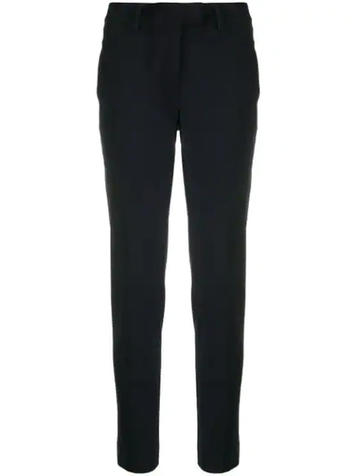 Incotex High-waisted Slim-fit Trousers In Blue