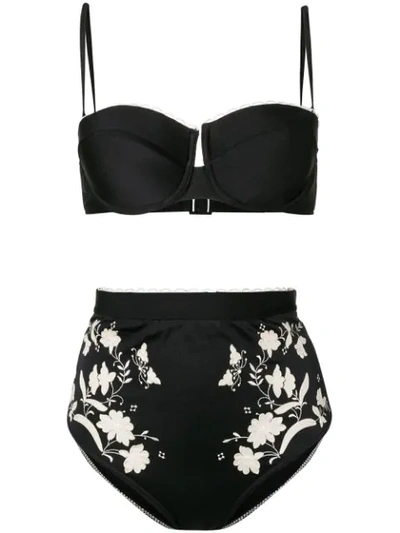 Zimmermann Juniper Two-piece Bikini In Black