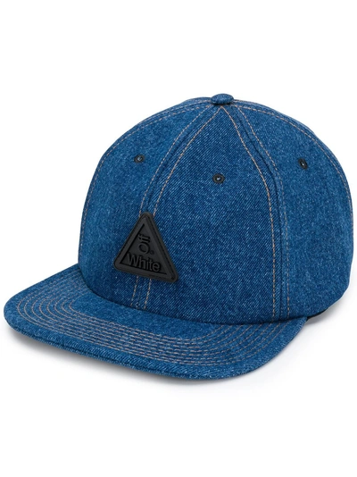 Off-white Appliquéd Cotton-twill Baseball Cap In Blue