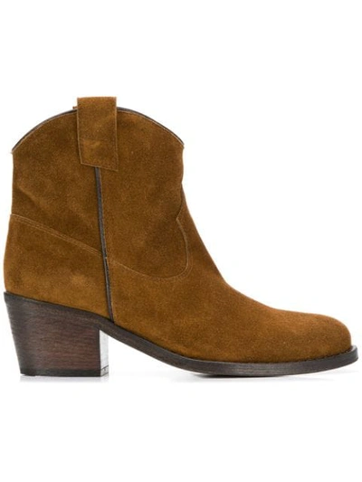 Via Roma 15 Brown Leather Ankle Boots