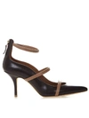 MALONE SOULIERS ROBYN BLACK LEATHER PUMPS,10823042