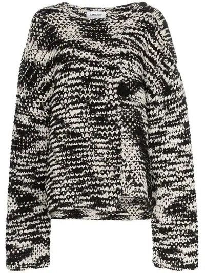 Ambush Waves Knitted Oversized Sweater - 黑色 In Black/white