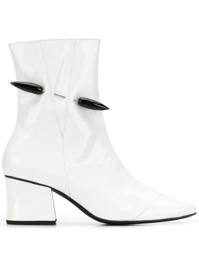 Dorateymur Ankle Boots With Appliqué - 白色 In 117 White