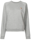 Maison Kitsuné Fox Head Regular Fit Sweatshirt In Grey