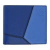 Loewe Puzzle Leather Bi-fold Wallet In Blue