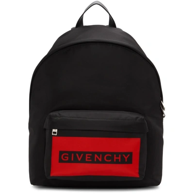 Givenchy Urban Logo Nylon Backpack In Black
