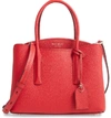 Kate Spade Medium Margaux Leather Satchel In Hot Chili/gold