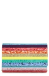 KURT GEIGER STRIPE ENVELOPE CLUTCH,1338369999