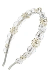 SIMONE ROCHA DAISY IMITATION PEARL & CRYSTAL HEADBAND,HB3 0904