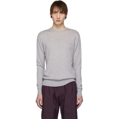 Givenchy Grey Distressed Knit Jumper In 020 Grey
