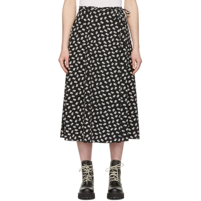 Alexa Chung Floral Midi Skirt - 黑色 In Black