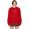 CALVIN KLEIN 205W39NYC CALVIN KLEIN 205W39NYC RED TECHNICAL KNIT SWEATER