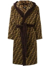 FENDI FF LOGO COTTON ROBE