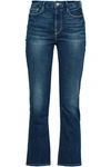 FRAME FRAME WOMAN FADED HIGH-RISE BOOTCUT JEANS DARK DENIM,3074457345620169689