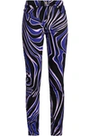 VERSACE PRINTED COTTON-BLEND TWILL SKINNY JEANS,3074457345619755309