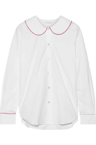 Chinti & Parker Chinti And Parker Woman Embroidered Cotton-poplin Shirt White