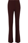 VICTORIA VICTORIA BECKHAM VICTORIA, VICTORIA BECKHAM WOMAN STRETCH-CADY BOOTCUT trousers BURGUNDY,3074457345620242803